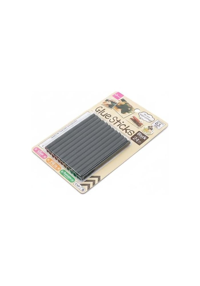 DAISO Hot Glue Gun Silicone Refill Sticks - Pack of 24, Black - Image 2